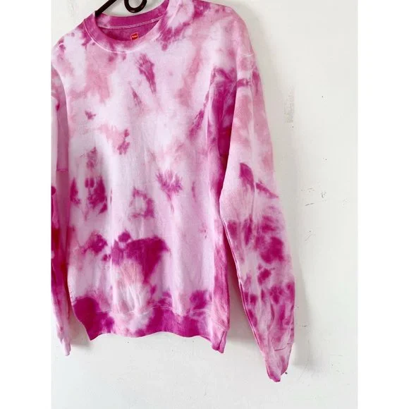 Pink and White Tie Dye Sweatshirt Size Small - Picture 8 of 10